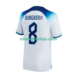 Camisola Inglaterra Henderson 8 Homem Equipamento Primeiro Copa do Mundo 2022 Manga Curta